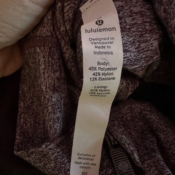 Lululemon Stride Jacket II Heathered Black Cherry size 6 - Picture 6 of 6